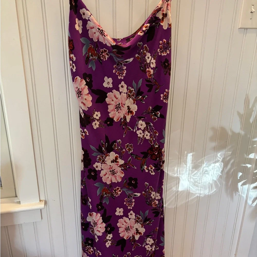 Anthropologie En Elly Purple Floral Dress Medium - Picture 2 of 5
